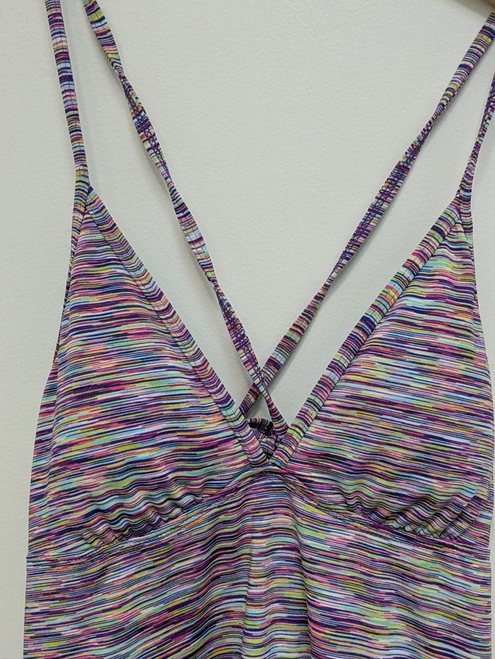 Athleta Space Dye Criss Cross Strap Athletic Dress Medium - Picture 3 of 6